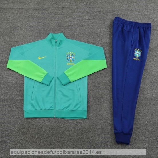Nuevo Conjunto Completo Ropa Deportiva Con Cremallera Larga Brasil 2023 Azul I Verde Baratas